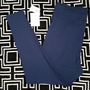 Tc2 Lularoe Solid Navy Blue Leggings 
